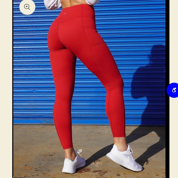 Muscles & Donuts Sweet Pocket Leggings - Red - Picture 3 of 10